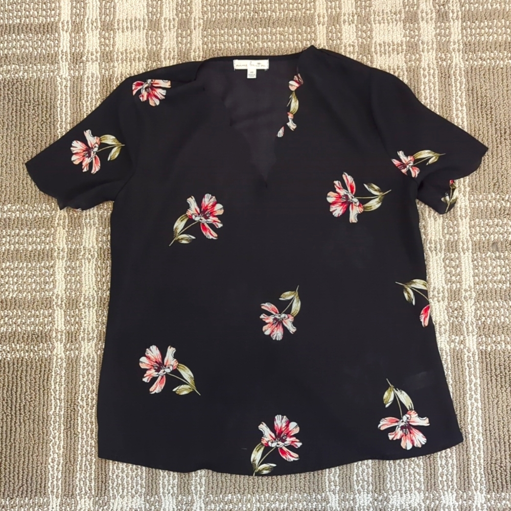 Nine Britton scalloped neckline blouse